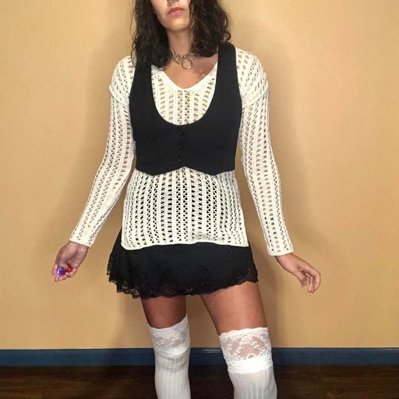 Grungefairy knitted sweater cream - Picture 3 of 4